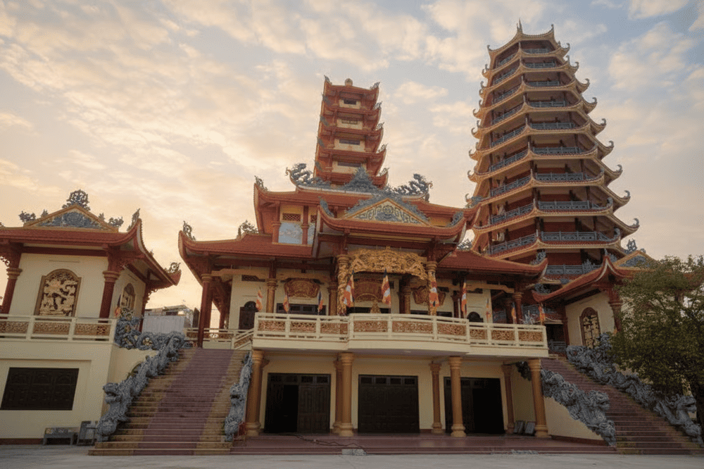 Panoramic view of the upper hall and rear hall